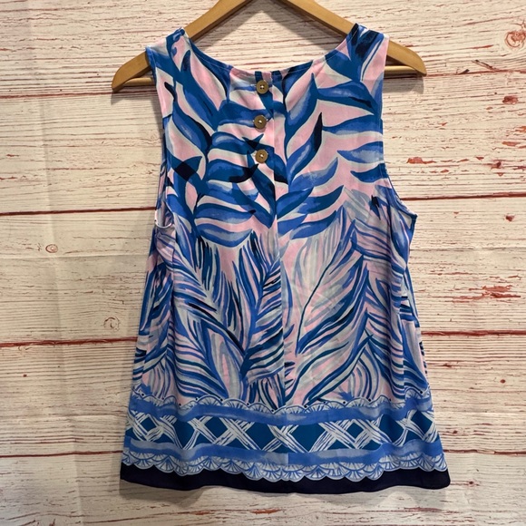 Lilly Pulitzer Iona Sleeveless Top in Pink Tropics Tint Heat Wave Sz M - Picture 10 of 12